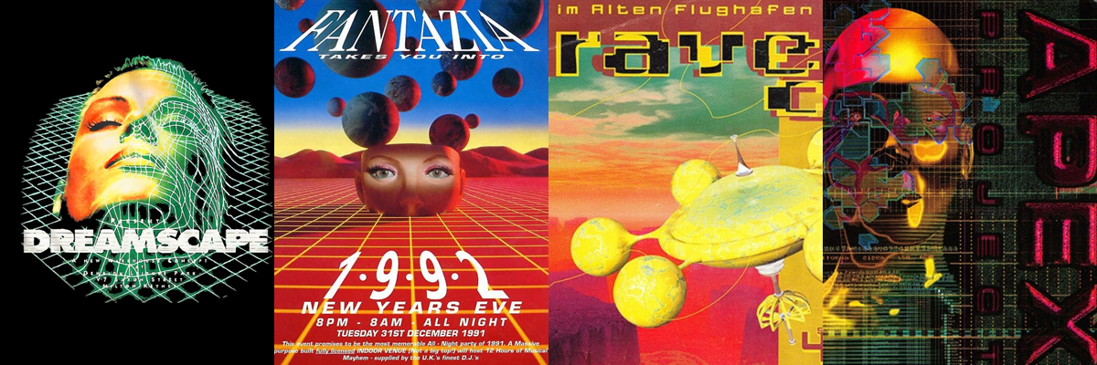 Wondering how these rave posters were made in the 90s?? : r/graphic_design