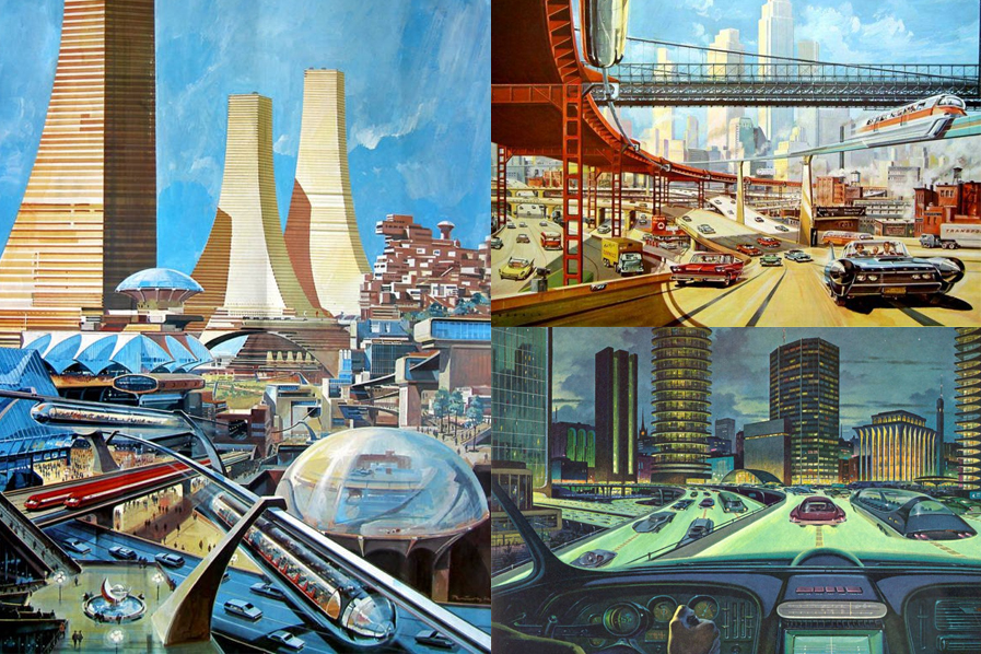 A Beautiful Illustration Of A Retro Futurism Elevated OFF